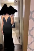 Obsessed with this dress! Wore to a fall wedding, It's perfect- fabric is double lined but doesn't scrunch or move around. The length is perfect- wore with a 1.5 inch heel and I'm 5'8. Ordered a small.
The low neckline has a wire support so it doesn't fall open and you don't need to worry about any weird angle slips. I don't have a big chest so I used tape but I don't think it was needed.
This dress was amazing, and comfortable. The straps and racerback were perfect and didn't stretch out or pull or cut into the shoulders. Wore for about 8 hours straight. Perfect the whole time.
Love this. - Sara K.