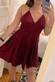 The fabric is super soft and the dress is gorgeous! I struggled to keep the bow in the back tied the whole night, but felt super glam overall.
Make sure you steam the dress before you wear because it arrived pretty wrinkled for me. - Natalie C.