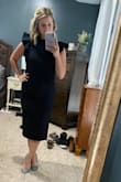 I ordered this for an awards dinner for my husband and it was perfect! Classy but sexy with the fit and open back. A mom of two, Im critical of any tight clothing on me but this made me look and feel like a million bucks. I highly recommend it! - Emily M.