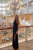 I ordered a few full length black dresses for a recent formal wedding I was in. This was by far my favorite! The material felt quality and the fit was perfect. I'm usually an XS at Lulus, and this was no different. It is long though, so shorter ladies would probably need to have it hemmed. It just hit the floor with heels on, when I changed into flats it dragged a bit. - Kaylin S.
