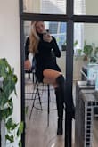 I'm super happy with this purchase! I'm always a little skeptical buying tight dresses because the material can make or break it. This dress is made out of a very flattering material that holds you in the right places! Worth every penny! - Christina