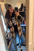 It's the perfect oversized flannel jacket, it's great quality too!! You can dress it up or dress it down. 10/10 recommend - Autumn F.