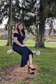 These are now my go-to black heels, they look great with almost everything!
Especially with Lulus How Much I Care Midnight Blue Off-the-Shoulder Midi Dress. - Joselyn S.