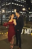 I wore this dress in the city and my bf proposed to me in it! Great dress! Fits like a glove and is easy to walk in. - Coralys U.