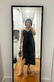 I initially ordered a Size L, which fit around the waist but was too tight in the torso, so it couldn't really zip up all the way at the back. I had it exchanged for a Size XL, and the process was very smooth and efficient. I was worried the sized-up dress would be saggy in weird places, but it was still very flattering (even with my small chest) while being way more comfortable than the Size L. The material was pretty good for the price, and I felt really good wearing this dress (and I rarely feel good in dresses). Overall, highly recommend it, just being mindful of the sizing. - Aimary R.