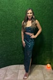 I use this dress for a semi-formal wedding and it was perfect! Everyone gave me compliments about how I looked and the color of the dress. The only complaint I have is the top is uncomfortable on the sides, maybe next time I wear it I will put some kind of tape so the fabric doesn't bother my skin. - Sullysvenette R.