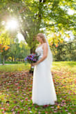 This dress was perfect for our fall garden wedding! I'm 5'11 with very long legs and the length was spot on. I made a few minor alterations to the straps and added some boning for support/structure. So many compliments and the sparkles were the added wow I was looking for! - Rachael G.