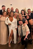Wore this as my wedding reception dress, very comfortable! I could've gone up a size for my chest (38G) but it worked pretty well! - Sarah M.