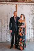 I had to have this hemmed, but the size large was okay. I maybe should have tried a medium because the top was a little loose. The material is very nice and heavy but doesn't make you overheat. Wore for a summer wedding! - April L.