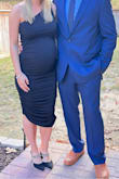 22 months pregnant with twins and this dress was perfect for my bump! Stretched, fit great, and was very comfortable. It will even look great after pregnancy! - Laura A.