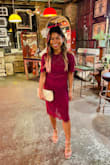 I was searching everywhere for a burgundy dress to wear to a wedding that not only was stylish but affordable. And if you're looking for the same, this is the one! I was initially nervous because the model was a lot taller than me and I worried the dress would just be too long. However, it was perfect!!! I highly, highly recommend this dress. - JESSICA G.