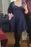 Overall I absolutely love this dress. I gained some pandemi-pounds and agonized over size charts and reviews before deciding to order my usual size small, needing some nice clothes that fit properly for a couples' weekend away. I was so pleased that it fits comfortably and is so flattering. Perfect skirt length (short lady + bigger bum makes this more challenging than you'd think). Also compatible with a normal bra (or even no bra!) which is great. Fabric is very thick and nice quality, not something you will struggle to keep wrinkle-free. The only issue is the straps are a tiny bit long which I will probably alter at some point. So glad to find a dress that made me feel pretty even before getting back to fighting shape. - Deanna
