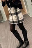 Absolutely love this skirt. Ordered the B&W plaid in a size small and it's maybe an inch loose in the waist, but I wouldn't size down or it would be too small. Once I tucked my shirt in, it fit just snug enough. The material is super soft and the lining is nice. The skirt looks exactly like the photos and I received so many compliments on it. - Melissa V.