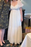 I really love this dress. The day of my bridal shower I put it on and I could not zip it all the way. My mom zipped it up but immediately it came undone. (The dress was the correct size) Luckily my mom pinned it with safety pins and it held during the shower. Cute dress just wish the zipper hadn't been so problematic. - Brooke A.