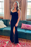 This dress fit beautifully and was so comfortable! The material is high quality and a little heavy, but not bad. I had to get it hemmed to wear with heels though. I wore a strapless bra with it, but it's not necessary at all. Definitely recommend for any formal event! - Alexa C.