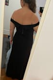 This dress is very flattering to my body shape (apple) and was comfortable to wear for a formal night out. Another added benefit: no need to wear a bra with this dress either! :) - Kristen S.