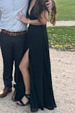 I loved this dress. I wore it to a formal fall wedding and got lots of compliments. I am a short girl, but had to hem the dress 6 even with 3 heels. I also had to have the tailor take up the chest area. It was too loose. The tailoring cost more than the dress but the dress was beautiful! Very flattering and easy to dance in! - Haley R.