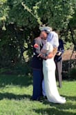 This dress if perfect!! I got married in it and am still completely obsessed. The material was very nice, the dress was heavy and in no way see threw. The lace was very soft.
I even got a stain on it at some point in the night that washed out very easily. - Heather M.