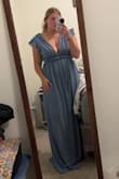 It was too small in some places and too large in others. It was way too long, and the shoulders were huge but too small around the waist (I couldn't get the zipper all the way up), and the top line under the boob was too far up so it was actually more in the center of my boob and not the bottom so I had to like pull them up and then the line scrunched down weird. I think it could be cute on the right body type, if you have a body type like mine I do not recommend it. - Erica B.