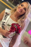 My fiancé and I eloped in Vegas this last weekend! I had a traditional bride dress for pictures, but this was my "going out on the strip" look! I got soooo many compliments! Very Vegas style! - Marlene M.