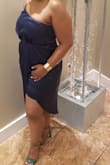 Pretty dress. I felt classy in it. My date loved it. It took me forever to steam because it came more wrinkled than a crumpled tissue. The only issue I had was the skirt underneath kept rising up. I wore a satin control undergarment and the two materials didn't go well together - Jewell B.