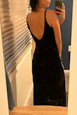 Upper part runs big, fabric is thick, good for colder weather without having to wear long sleeves. Color true to pictures. The strings are thick, almost too thick. Both v-necks (front and back) are suuuper cute and comfortably sexy. - Regina H.