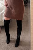 FINALLY!!  I'm 5'8 and have small legs and have gone through several of these trying to find a pair that fit!  Finally!  They are slender enough that they don't fall down my leg and the tie at the top is everything! - Briana C.