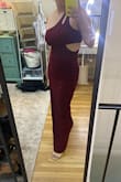 I was invited to a wedding with my boyfriend and didn't find out until last minute that the dress code required burgundy so I needed a dress and fast and one that didn't require alterations. This was perfect. it's stretchy so it fit great. My chest is a little larger so I was nervous I'd have a problem there but it worked out great. I was in this dress from 11 am until 1 am and it was comfortable the whole time. With heels on, I didn't even have to get it hemmed. I would definitely recommend this dress!!! - Sydney A.