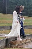I wore these for my wedding and they were perfect. The heel was just the right height. The heel is also a block heel which made them easy to walk around in. They felt a tad loose around the ankle and toe cover area but I was still able to walk in them comfortably. They are very classy and timeless! - April P.