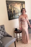 Gorgeous dress! Not itchy and comfortable. I purchased a Medium and I'm usually a size 8/M-L but the Medium fit perfect! - Ingrit R.