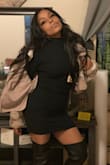 Ladies, if you're looking for a cute little black dress, this definitely is it hugs the body like a glove; shows all your curves you can dress it up or dress it down. It goes either way. - Joanny R.