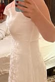I ordered this dress to wear for my rehearsal dinner and I love it! The straps were a little too long, but thankfully they can be adjusted so it's not inappropriate in the chest area. I'm about 5'5 and around 145lbs, and the Medium fit well. The satin material is lovely! - Kelsey D.