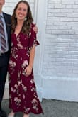 Wore to my brother's wedding in NYC. Had to get the bottom hemmed as it was a little too long for the flats I was wearing. Otherwise, it was great! Lots of compliments on the color! - Allie G.