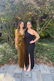 Got so many compliments on this dress! I did have to strap my boobs in with some Hollywood tape, but I think you could also wear a lower-cut bra. Easy to dance in, perfect length, just enough slit. Can't wait to wear it again! - Morgan F.