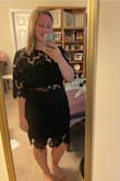 LOVE this dress! Sexy without being too flashy or revealing. I needed an XL because of my hip measurements so it's a tad loose in the arms, but fit my body perfectly. Can't wait to wear it to my cocktail! - Jackie B.