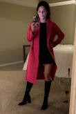This was a splurge but I'm so glad I got it. I have a lot of black or "safe" clothes and this is the perfect piece to combat that. Looks exactly like the photo and has very nice material. I'm usually a small or medium, but XS fits perfectly. - Katherine S.