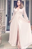 I'm 5'2 140 pounds. The site recommended M size but I need to exchange for a Large size. I love the exchange was easy and quick.  The only reason I don't give a 5 start is because it should be also for Petite women :) other than that is a beautiful dress nice fabric, I recommend:) - Omalia W.