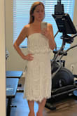 I wore this for my bachelorette party and loved it! I purchased it a few months before when I was newly pregnant and could tell it was stretchy enough to work. It still fit at 27 weeks! It's super comfortable and flattering. - Ashley D.