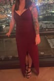 Fits snug in a good way! Definitely didn't feel too tight. Wore shapewear and still was comfortable. I do wish it has adjustable straps! - Rachel M.