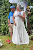 I wear this as my wedding dress it was absolutely beautiful I had a ton of compliments on it I would definitely recommend it and I would definitely purchase one again the only problem that I had with it was the zipper in the back it needs a more durable zipper that little baby zipper did not work for me and I had to put pins on the back of my wedding dress because we couldn't get the top part of the zipper to zip other than that it was absolutely stunning dress - Penny R.