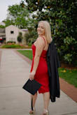 I wore this for college graduation and felt very classy but still sexy! It's incredibly flattering. The way it's designed and the fabric thickness/great quality made me not self conscious of my stomach - usually I wouldn't want to wear a bodycon dress without shape wear, but I never felt the need with this dress because it's just that flattering!!! - Olivia C.