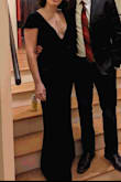 Dress looks great! I had to get a few inches taken off the length and used clothing tape around the chest. I might have been able to fit in a Small but didn't have time to change it and wanted to be comfortable. The dress is very comfortable and the emerald color is very flattering. I hope I can wear it again! - Jackeline G.