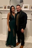 Got so many compliments!  The dress fit so perfect!! Straps are adjustable so that was nice. Had to hem it bc I wore flats and I'm only 5'5 but that was expected. Really loved the slit and the material was good quality. - Jayde V.
