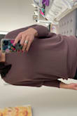 Fits great. Material is soft. I wish the neckline was a little wider but I loved it. - Talita S.