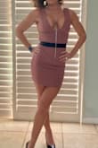 If you're not interested in showing off the girls I'd look for another dress but if you want all eyes on you then order immediately. Ordered the mauve because it was on sale and the color was just like it was pictured. - Jill G.