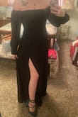 I love how this dress fits! I bought this for an upcoming wedding that I'll be in. It's very comfortable and flattering. I was in between getting a medium vs small and I'm happy with the medium and so glad that I won't need to exchange for a small. Perfect length as well with my heels! - Karlee F.