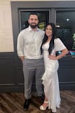 I wore this dress for my rehearsal dinner and I loved it! It was silky and long but still easy to walk in. I'm 5'3" 145 lbs and the Medium fit perfectly. I received so many compliments on it. Highly recommend! - NANCY O.