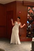 I planned my wedding in 20 days and was afraid to depend on online options because of alteration time frames. I am small on the top and wide in the hips so nothing usually fits perfect. I ordered 4 options from lulus for my reception and this one was perfect. I could've easily worn this as my wedding dress without alteration and saved myself over a thousand dollars. A little snug on the hips, but nothing uncomfortable at all. Straight show stopper - everyone wanted to know where I got it! Beading held up great. Adjustable straps were so appreciated. Love this! - Rachel P.