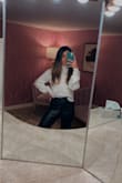 I love these faux leather leggings. They are a perfect way to push myself out of my fashion comfort zone without being too flashy. They dont look too shiny which is exactly what I wanted. I love how easy they are to style with a light colored sweater. - Julia R.