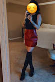 I was a little worried about which size to order but I decided to order my normal size S. Was surprisingly comfortable and made me feel like a million bucks. Day one wearing and I got so many compliments. Paired with the Sultry Moves Mesh Plunge Sleeveless Bodysuit and Valkyrie Black Square Toe Over the Knee Boots! - Katherine S.